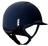 Miss Shield Blue Shadowmatt - Blue Shadowmatt Top - Leather Blue Frontal Band - Blazon Chrome Black - Trim Chrome Black w/ 5 Swarovski Crystals